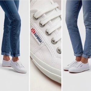 Superga 2750 Cotu Classic White Sneakers Size 39 Excellent $75 Retail